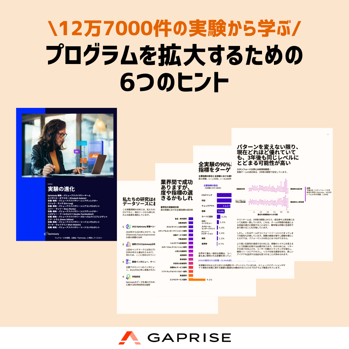 12万7000件の実験から学ぶ プログラムを拡大するための6つのヒント 